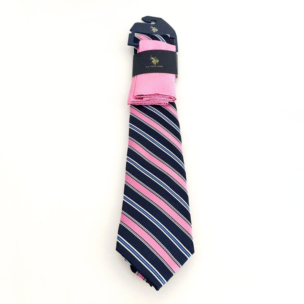 US Polo Assn

Striped Mens Tie and Pocket Handkerchief NWT